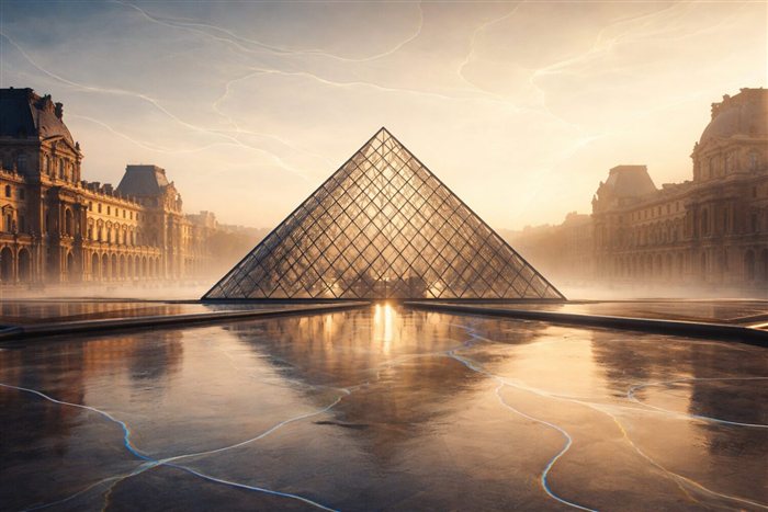 Pirâmide de vidro do museu do Louvre